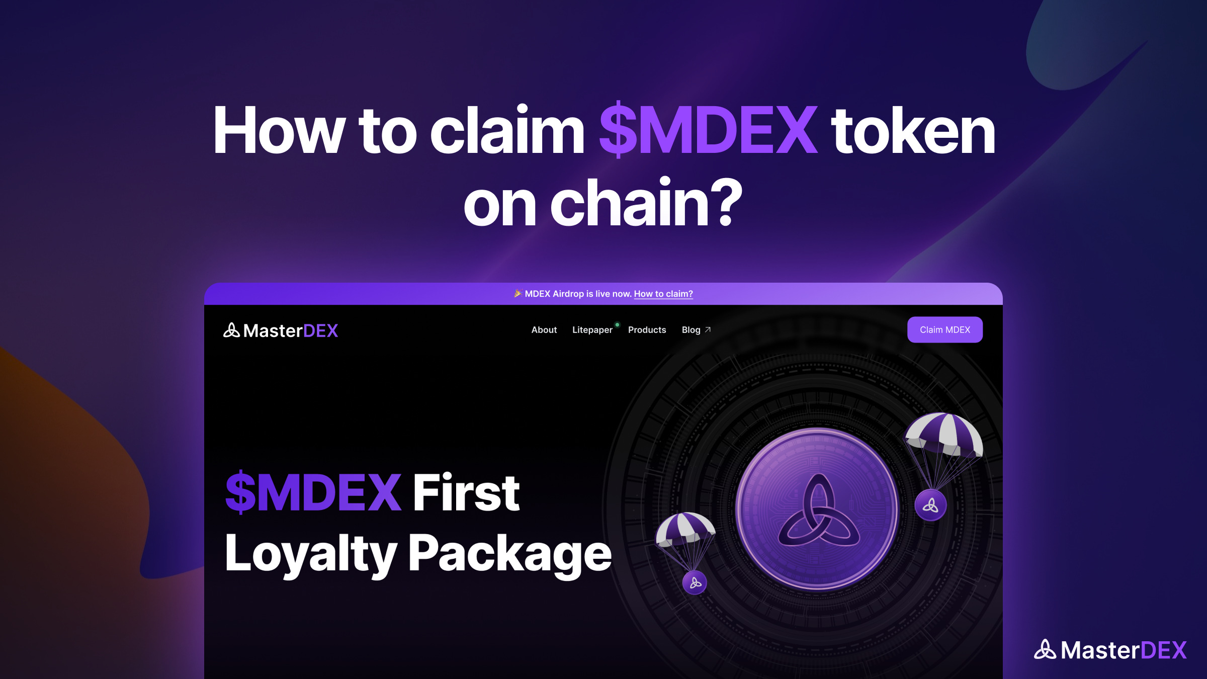 A Step-by-Step Guide: How to Claim MDEX Tokens On-Chain on MasterDEX